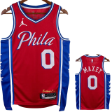 22-23 76ERS MAXEY #0 Red Top Quality Hot Pressing NBA Jersey (Trapeze Edition)