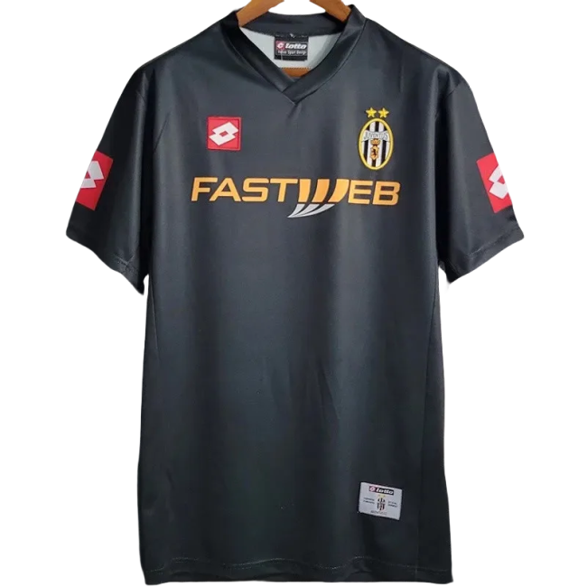 2001-2002 JUV Away Black Retro Soccer Jersey
