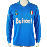 1987-1988 Napoli Home Long Sleeve Retro Soccer Jersey