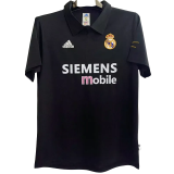 2002-2003 Real Madrid  Away Black Retro Soccer Jersey