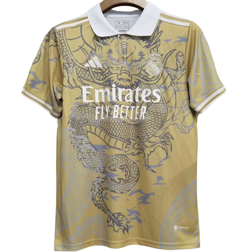 2023 Real Madrid Yellow Special Edition Fans Training Shirts