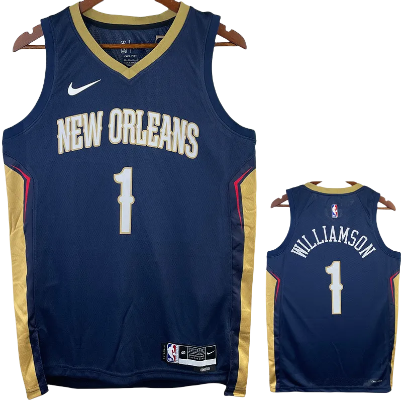 22-23 Pelicans WILLIAMSON #1 Royal Blue Top Quality Hot Pressing NBA Jersey