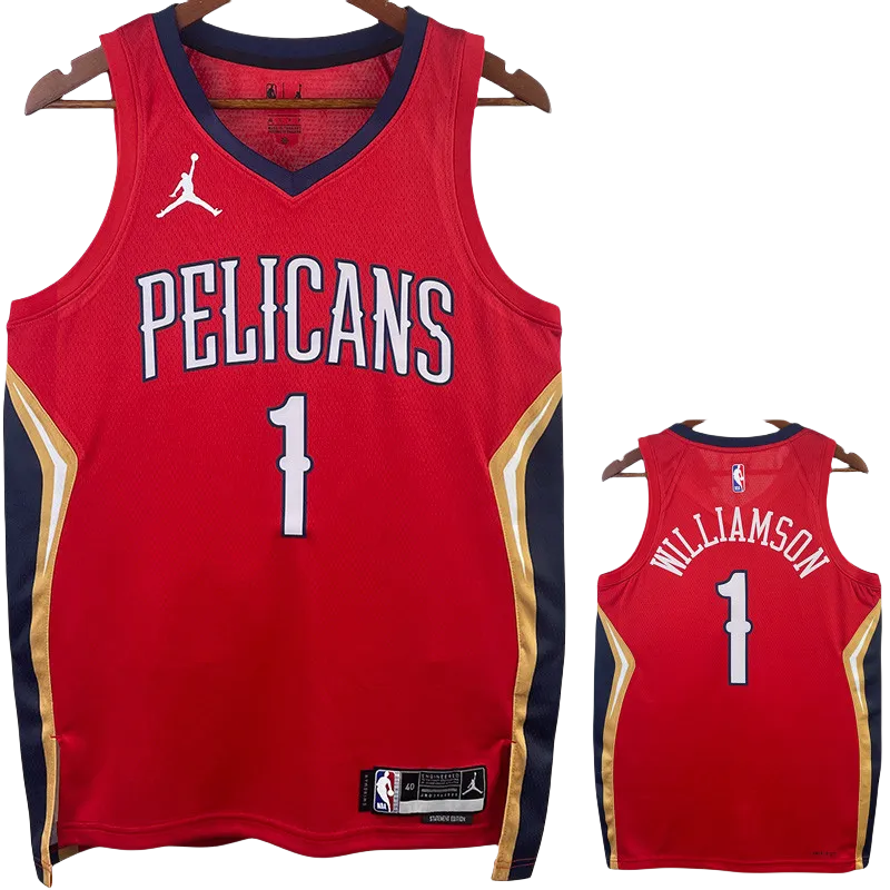 22-23 Pelicans WILLIAMSON #1 Red Top Quality Hot Pressing NBA Jersey (Trapeze Edition)