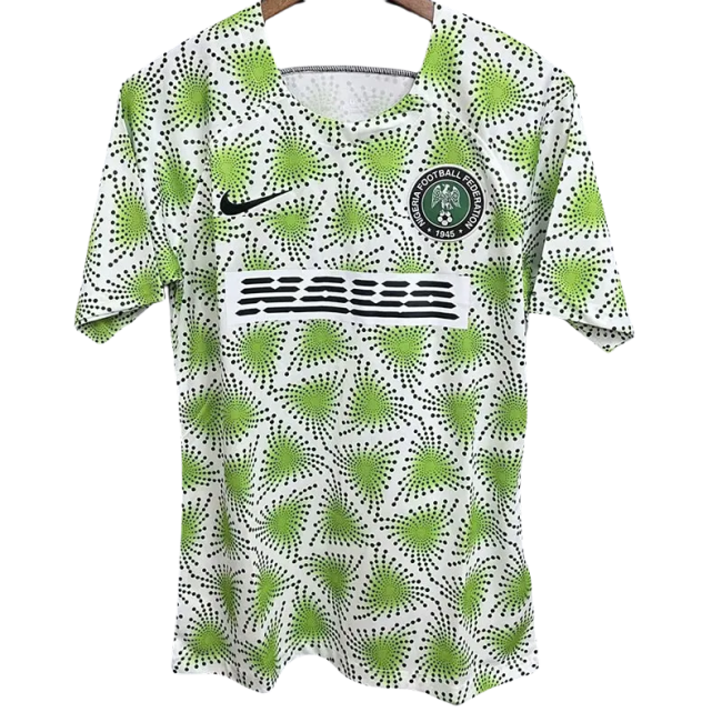 23-24 Nigeria Pre-race White Green Training shirts