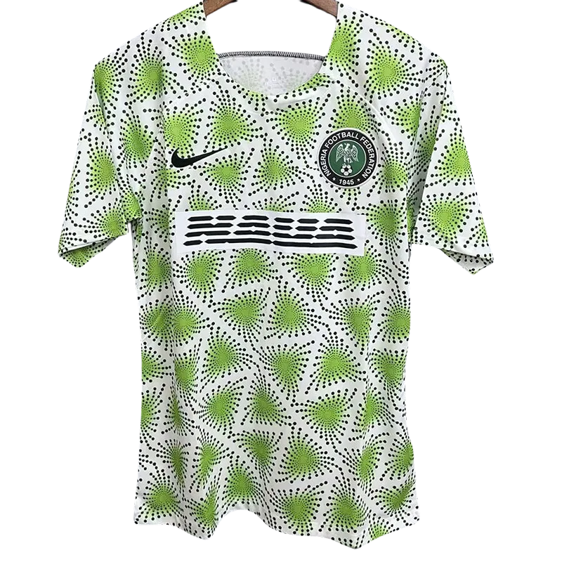 23-24 Nigeria Pre-race White Green Training shirts