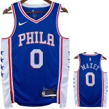 22-23 76ERS MAXEY #0 Blue Top Quality Hot Pressing NBA Jersey