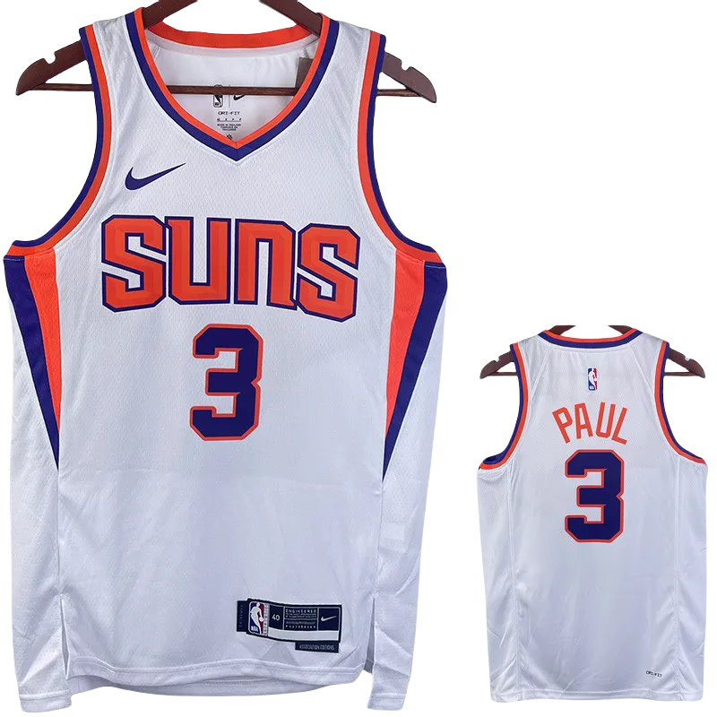22-23 SUNS PAUL #3 White Top Quality Hot Pressing NBA Jersey