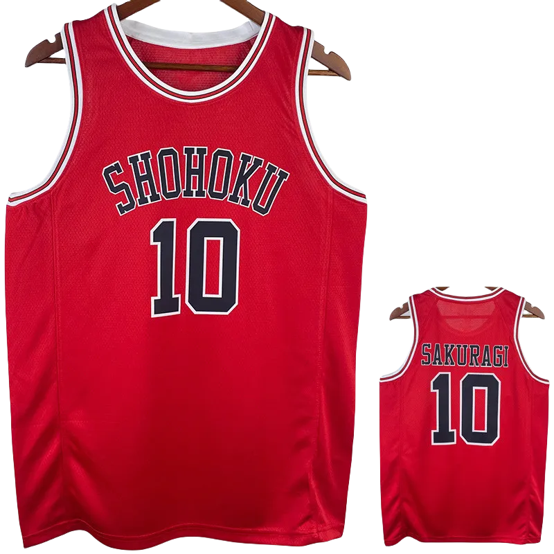 2023 SHOHOKU SAKURAGI #10 Red Top Quality Hot Pressing NBA Jersey