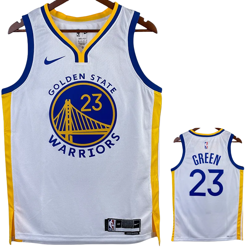 22-23 WARRIORS GREEN #23 White Top Quality Hot Pressing NBA Jersey