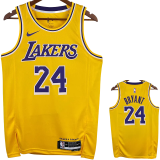 22-23 LAKERS BRYANT #24 Yellow Top Quality Hot Pressing NBA Jersey