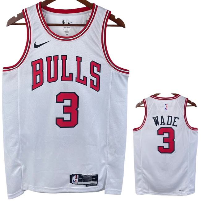 22-23 BULLS WADE #3 White Top Quality Hot Pressing NBA Jersey