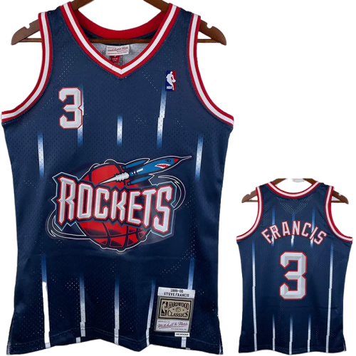 1999-20 ROCKETS FRANCIS #3 Dark Blue Retro Top Quality Hot Pressing NBA Jersey