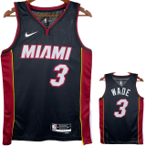22-23 HEAT WADE #3 Black Top Quality Hot Pressing NBA Jersey