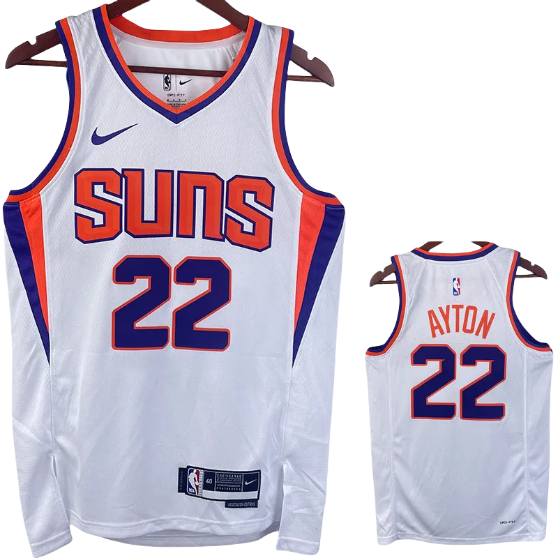 22-23 SUNS AYTON #22 White Top Quality Hot Pressing NBA Jersey