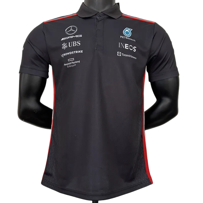 2023 F1 Mercedes Black Polo Racing Suit