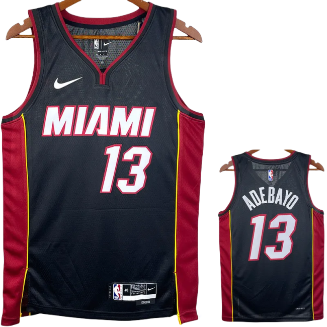 22-23 HEAT ADEBAYO #13 Black Top Quality Hot Pressing NBA Jersey