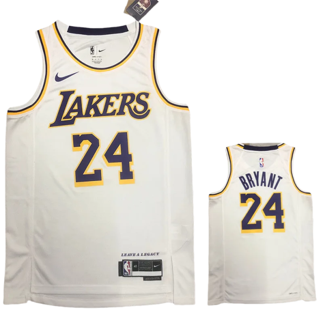 22-23 LAKERS BRYANT #24 White Top Quality Hot Pressing NBA Jersey