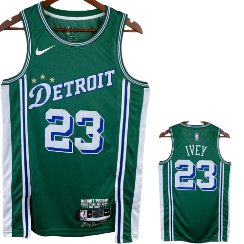 22-23 Pistons IVEY #23 Green City Edition Top Quality Hot Pressing NBA Jersey