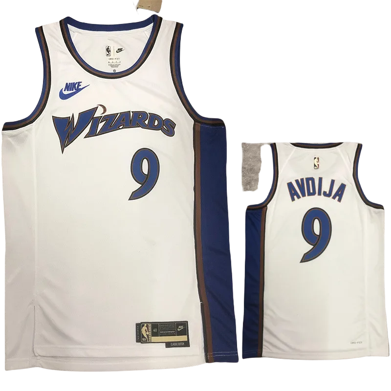 22-23 Wizards AVDIJA #9 White Top Quality Hot Pressing NBA Jersey (Retro Logo)