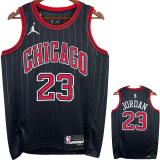 22-23 BULLS JORDAN #23 Black Top Quality Hot Pressing NBA Jersey (Trapeze Edition)