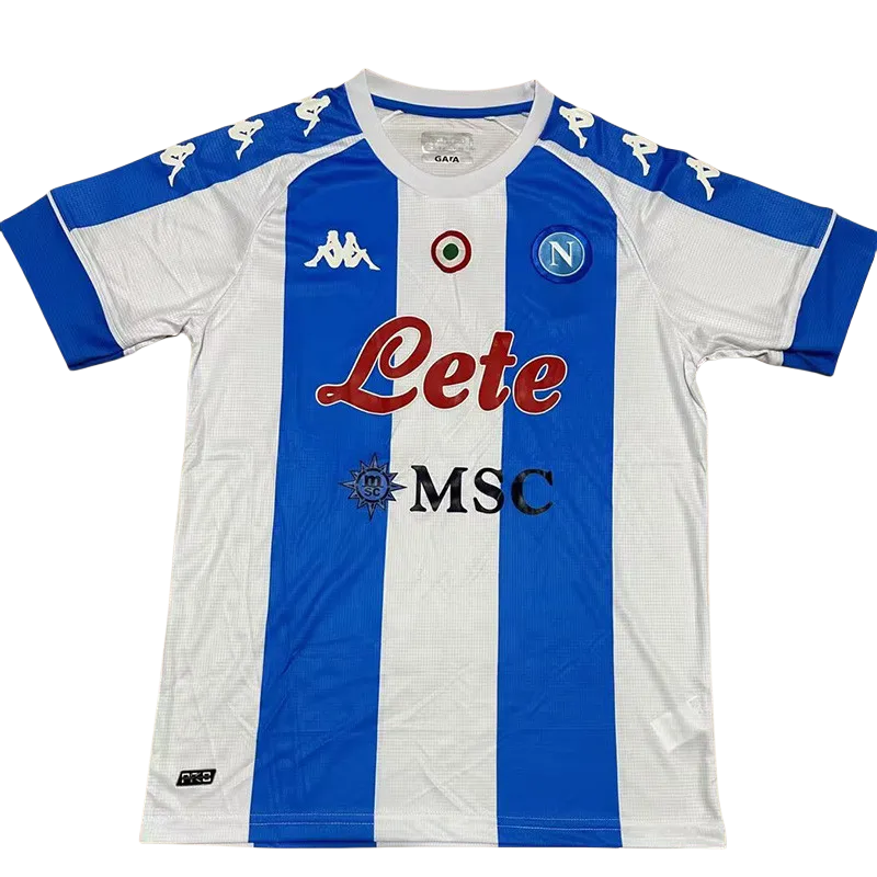 2021 Napoli Commemorative Edition Blue White Fans Soccer Jersey