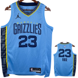 22-23 GRIZZLIES ROSE #23 Blue Top Quality Hot Pressing NBA Jersey (Trapeze Edition)