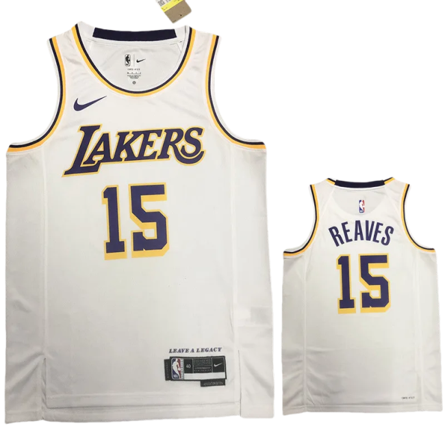 22-23 LAKERS REAVES #15 White Top Quality Hot Pressing NBA Jersey