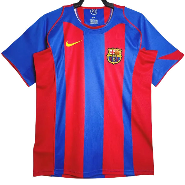 2004-2005  Mens  Barcelona  Home Retro Soccer Jersey