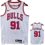 22-23 BULLS RODMAN #91 White Top Quality Hot Pressing NBA Jersey