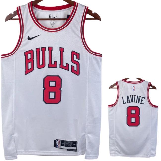 22-23 BULLS LAVINE #8 White Top Quality Hot Pressing NBA Jersey