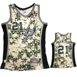 2013-14 SA Spurs DUNCAN #21 Green CamouflageTop Quality Hot Pressing NBA Jersey
