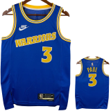 22-23 WARRIORS PAUL #3 Blue Top Quality Hot Pressing NBA Jersey (Retro Logo)