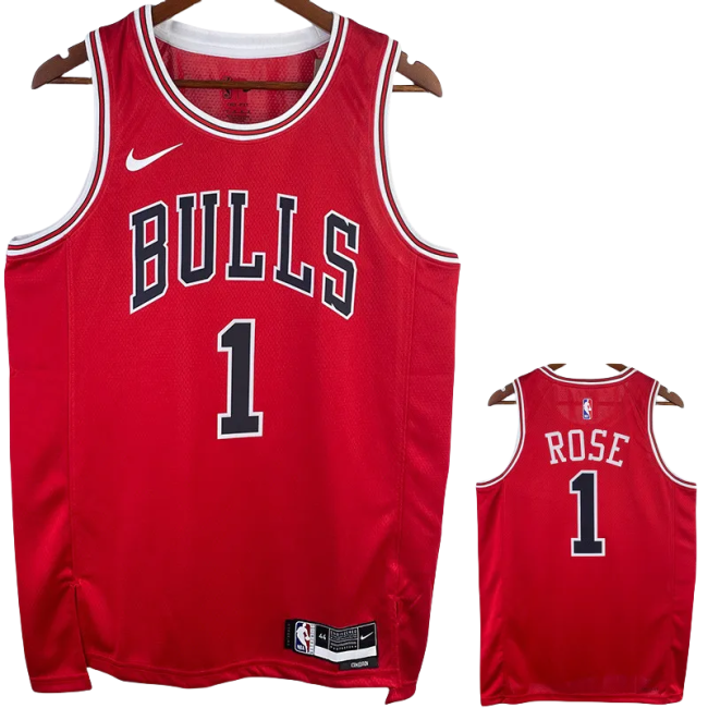 22-23 BULLS ROSE #1 Red Top Quality Hot Pressing NBA Jersey