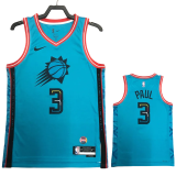 SUNS Paul #3 Blue Top Quality Hot Pressing NBA Jersey