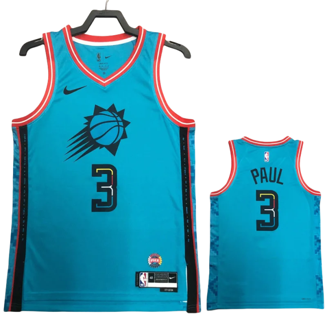 SUNS Paul #3 Blue Top Quality Hot Pressing NBA Jersey