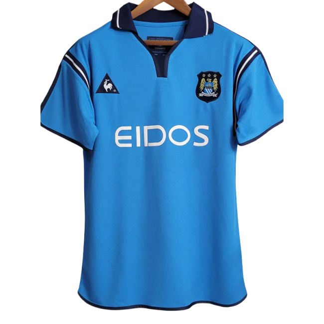 2001-2002 Man City Home Retro Soccer Jersey