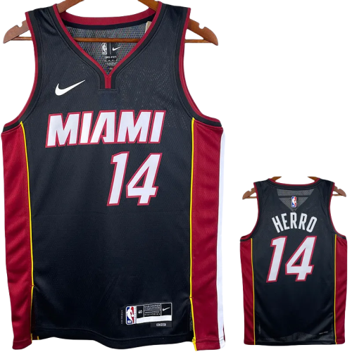 22-23 HEAT HERRO #14 Black Top Quality Hot Pressing NBA Jersey