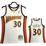 2009-10 WARRIORS CURRY #30 White Retro Top Quality Hot Pressing NBA Jersey