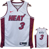 22-23 HEAT WADE #3 White Top Quality Hot Pressing NBA Jersey