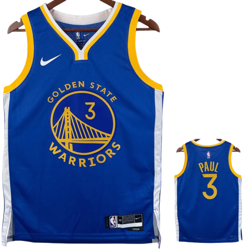 22-23 WARRIORS PAUL #3 Blue Top Quality Hot Pressing NBA Jersey