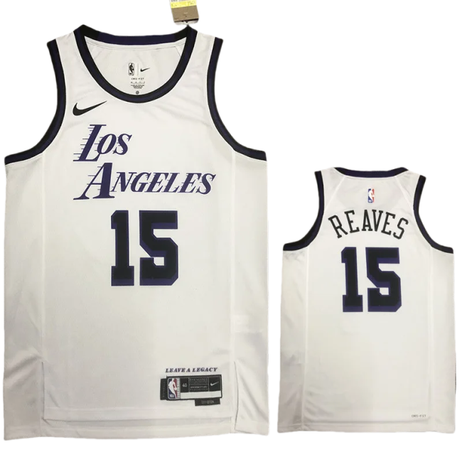 22-23 LAKERS REAVES #15 White City Edition Top Quality Hot Pressing NBA Jersey