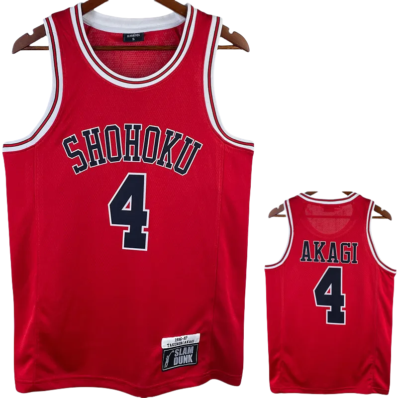 2023 SHOHOKU AKAGI #4 Red Top Quality Hot Pressing NBA Jersey (带标）