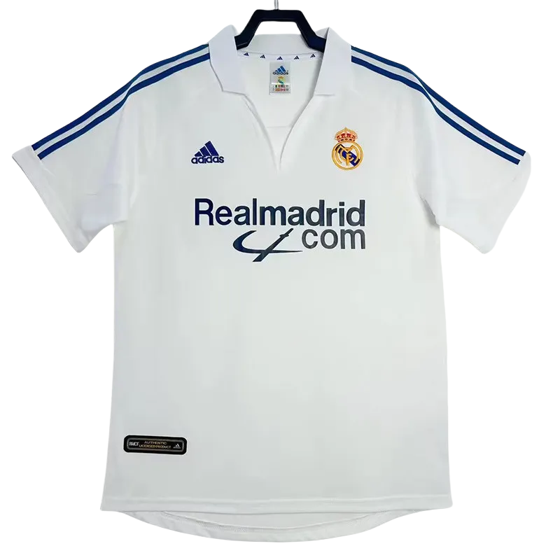 2001-2002 Real Madrid   Home Retro Soccer Jersey