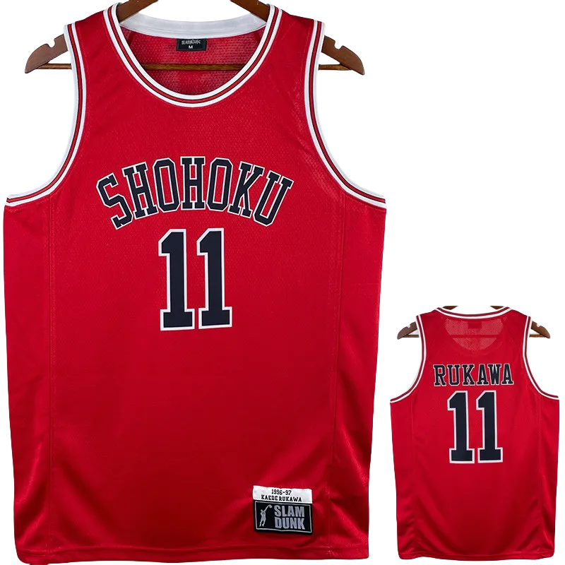 2023 SHOHOKU RUKAWA #11 Red Top Quality Hot Pressing NBA Jersey