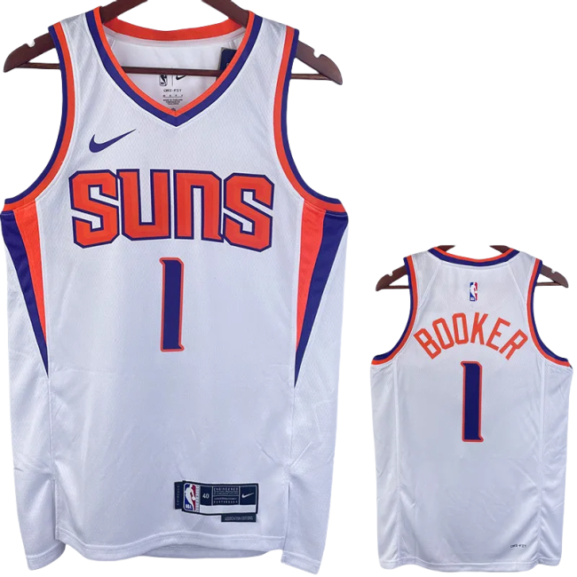 22-23 SUNS BOOKER #1 White Top Quality Hot Pressing NBA Jersey