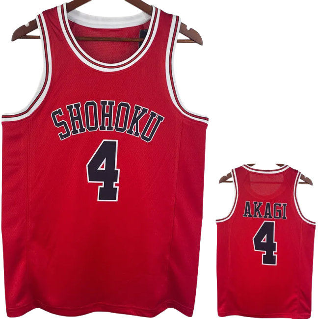 2023 SHOHOKU AKAGI #4 Red Top Quality Hot Pressing NBA Jersey