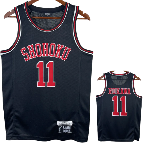2023 SHOHOKU RUKAWA #11 Black Top Quality Hot Pressing NBA Jersey