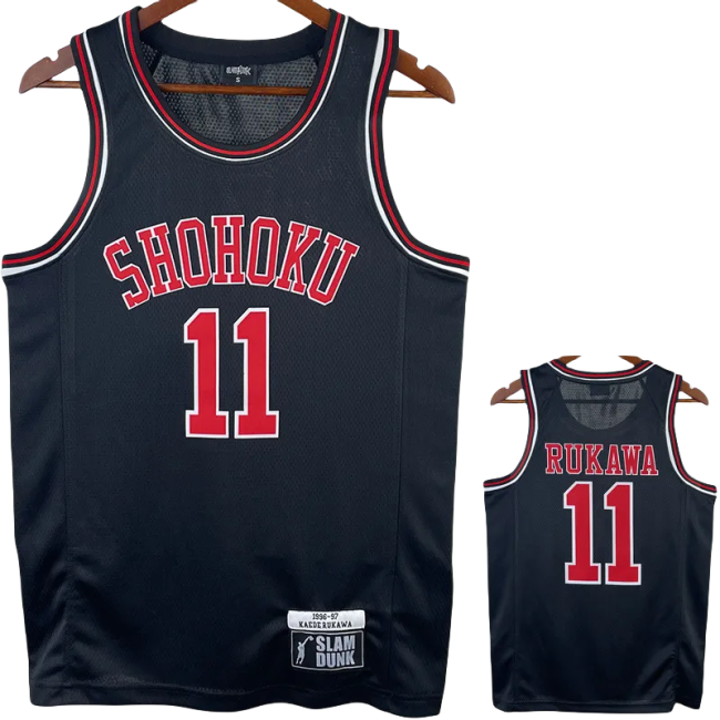 2023 SHOHOKU RUKAWA #11 Black Top Quality Hot Pressing NBA Jersey