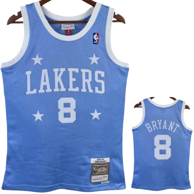 2004-05 LAKERS BRYANT #8 Sky Blue Retro Top Quality Hot Pressing NBA Jersey