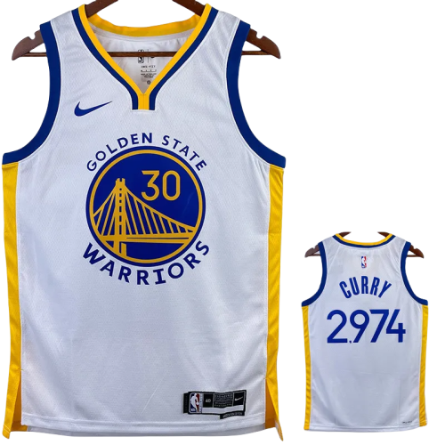 22-23 WARRIORS CURRY #2.974 White Top Quality Hot Pressing NBA Jersey